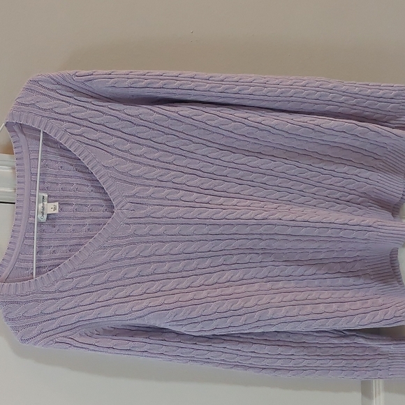 CROFT & BARROW Woman Longsleeve Lavender V-Neck Pullover Sweater Size Small - Picture 7 of 12